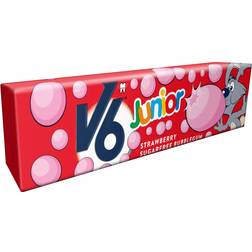 V6 Junior Strawberry Tuggummi 22 g