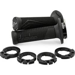 Domino D100 Black Lock On Grips Pair - Black