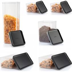 Bodum Vorratsdosen 6er Set Kanteen Schwarz 2 x 1L 1 x 1,2L 2 x 0,5L 1 x 2,6L Brotdose