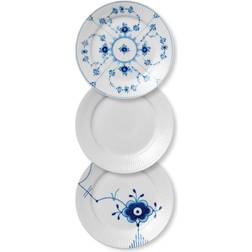 Royal Copenhagen History Tall Sæt 19 cm 3 pak cm Hvid Tallriksset