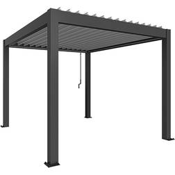 Biohort Pergola 3 x 3.5 cm Dunkelgrau/Silber-Metallic
