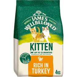 James Wellbeloved Kitten Dry Cat Food Complete and Balanced Rich in Turkey 4kg