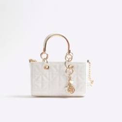 River Island Metal Handle Tote Bag - White