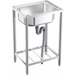Living and Home Single Trough 201 Stainless Steel Commercial Sink 56 x 43 cm