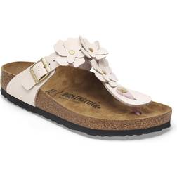 Birkenstock Gizeh Flower Leather Thong Sandals - Light Rose
