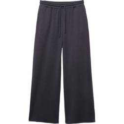 Pull&Bear Wide Leg Soft Touch Joggers - Dark Grey