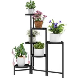 OutSunny 6-Etagen Pflanzenständer mit Tabletten 80cm Schwarz