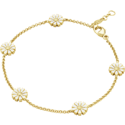 Georg Jensen Daisy Armbånd I Forgyldt - White