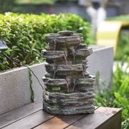 Garden Sanctuary Faux Rock Fountain