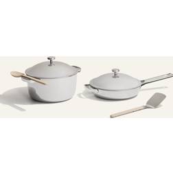 Our Place Titanium Pro Duo - Chrome Cookware Set with lid