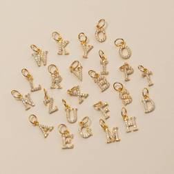 sisi copenhagen Letter Crystal Golden Pendant - Hänge