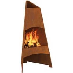 vidaXL Fire Pit Corten Steel 50 x 45 x 95 cm