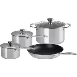Le Creuset Signature 3-Ply Stainless Steel Pan & Lid 4 Piece Cookware Set