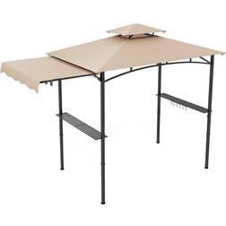 Costway Beige Barbecue Canopy Tent Grill Gazebo 318 x 153 x 250 cm