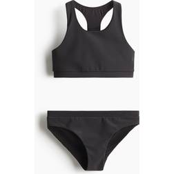 H&M Girls Black Sports Bikini with Lycra - Black