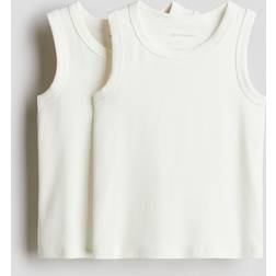 H&M Pima Cotton Vest Tops - White
