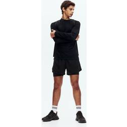 H&M Double-layered Sports Shorts with DryMove - Black