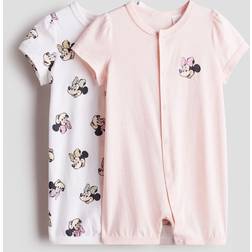 H&M Baby Natsæt Med Tryk - Lyserød