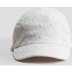H&M Appliquéd Cotton Cap - White
