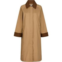 Neo Noir Anneli Cord Coat Dam Trenchcoats - Dark Tan