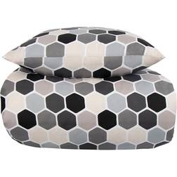 Borg Living Cube Lysegrått Sengetøy 140x200 cm Dynetrekk Grå (200x140cm)