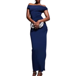 New Look Bardot Midi Dress - Navy