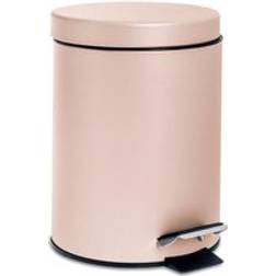 Harbour Housewares 3L Matt Round Stainless Steel Bathroom Pedal Bin