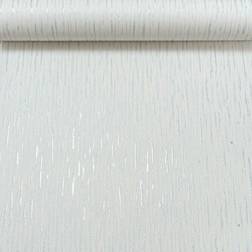 Ugepa Plain White Silver Glitter Lines Stripes Textured Blown Vinyl Embossed