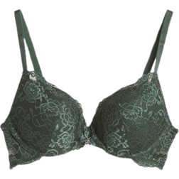 Cubus Push Up Bra with Lace - Dark Green