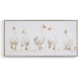 Dunelm Darcy Duck Canvas Framed Art 80x40cm