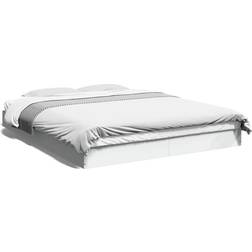 vidaXL Vit 150x200 cm Konstruerat Trä Sängram 150x200cm