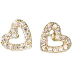 Shein Cubic Zirconia Heart Design Stud Earrings
