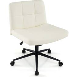 Arbetsstol Med Bred 360° Roterande Konstläder Kontorsstol 87cm