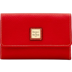 Dooney & Bourke Wallet, Pebble Grain Flap Wallet - Red