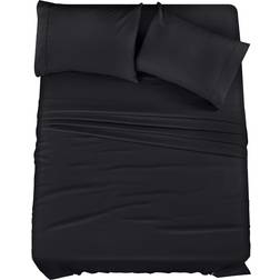 Utopia Bedding Soft and Breathable Bed Sheet Black (243.8x205.7cm)