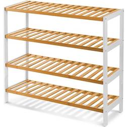 Keplin 4 Tier Natural Bamboo Shoe Rack