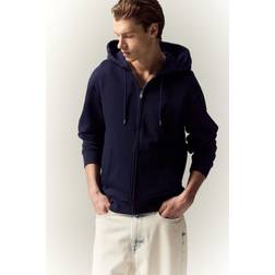 H&M Men Regular Fit Zip-through Hoodie - Blue