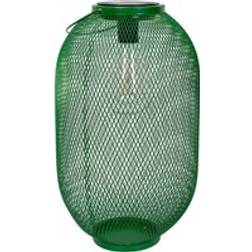 ValueLights Solar Powered Outdoor Dark Green Metal Mesh Basket