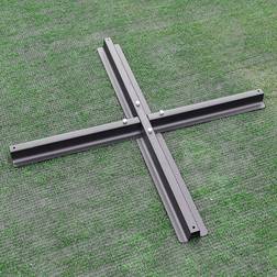 LivingAndHome Iron Free Standing Parasol Cross Base - Black