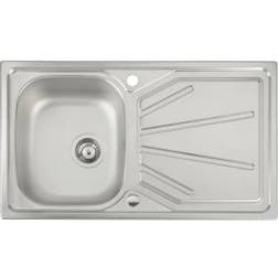 Abode Trydent 1 Bowl Kitchen Sink Stainless Steel