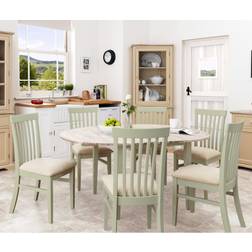 Breakwater Bay Chatham Extendable with 6 Chairs Sage Green Dining Set