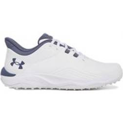 Under Armour Drive Pro Spikeless Waterproof Shoes - White/Downpour/Metallic Gold
