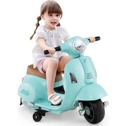 Costway 6V Kids Ride On Motorcycle Vespa Licensed with Lights