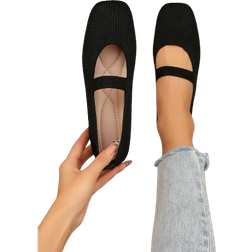 Shein Woven Mary Jane Flats - One-Strap Knit