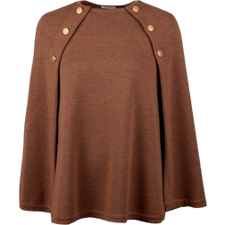 Stenströms Mary Poncho i Merinould - Lysebrun