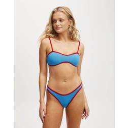 Cotton On Refined High Side Brazilian Bikini Bottom - Blue