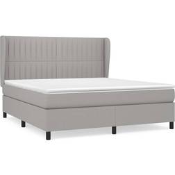 vidaXL mit Matratze 160x200 cm Hellgrau Boxspringbett