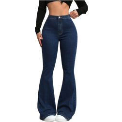 Shein Stück Lässig Straight Fit Schlagjeans mit Waschung
