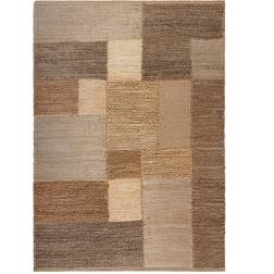 Dunelm Jute Braided Patchwork Natural 200x290cm