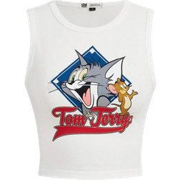 Shein Womens Casual Cartoon And Letter Printed Tank Top Summer